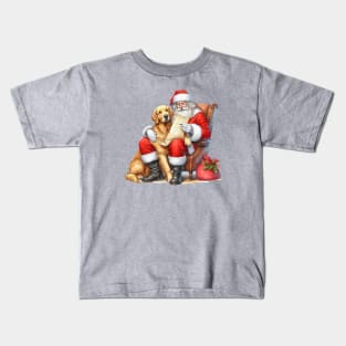 Making a List - Golden Retriever Kids T-Shirt